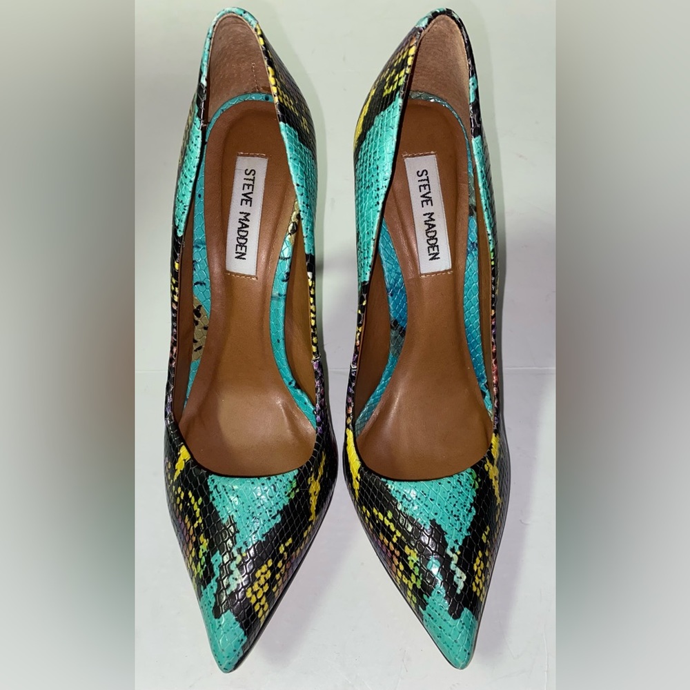 Steve Madden Women's Faux Snakeskin Stiletto High Heels Pumps Multi Size 9.5